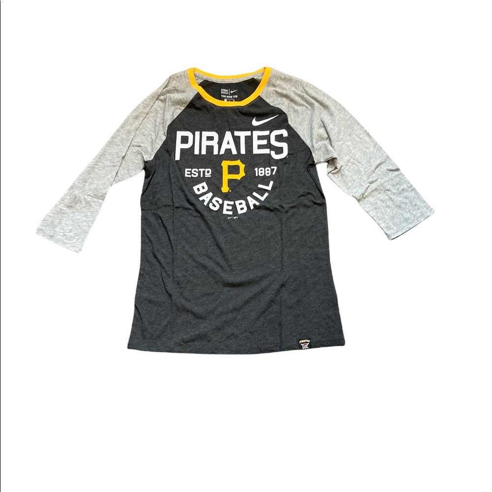 Pittsburgh Pirates Nike Women’s Tri Blend Raglan 3/4 Sleeve Shirt